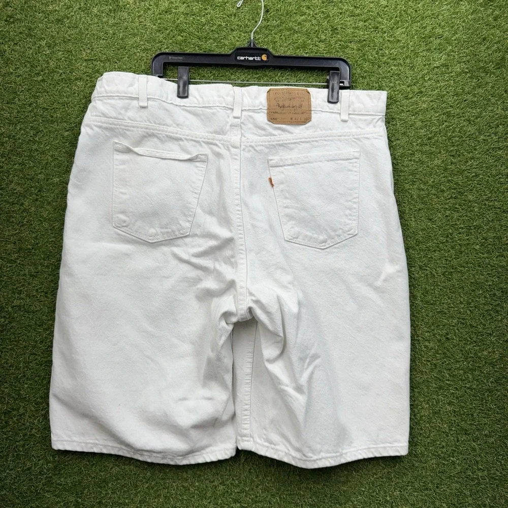 Levis 550 Jean Shorts Mens 42 Orange Tab Relaxed Fit Wide Leg Baggy Y2K Light